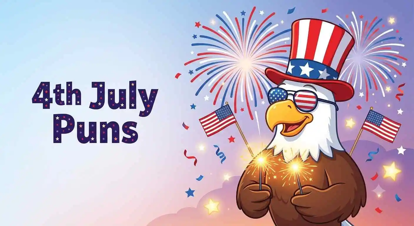 Patriotic eagle celebrating Independence Day