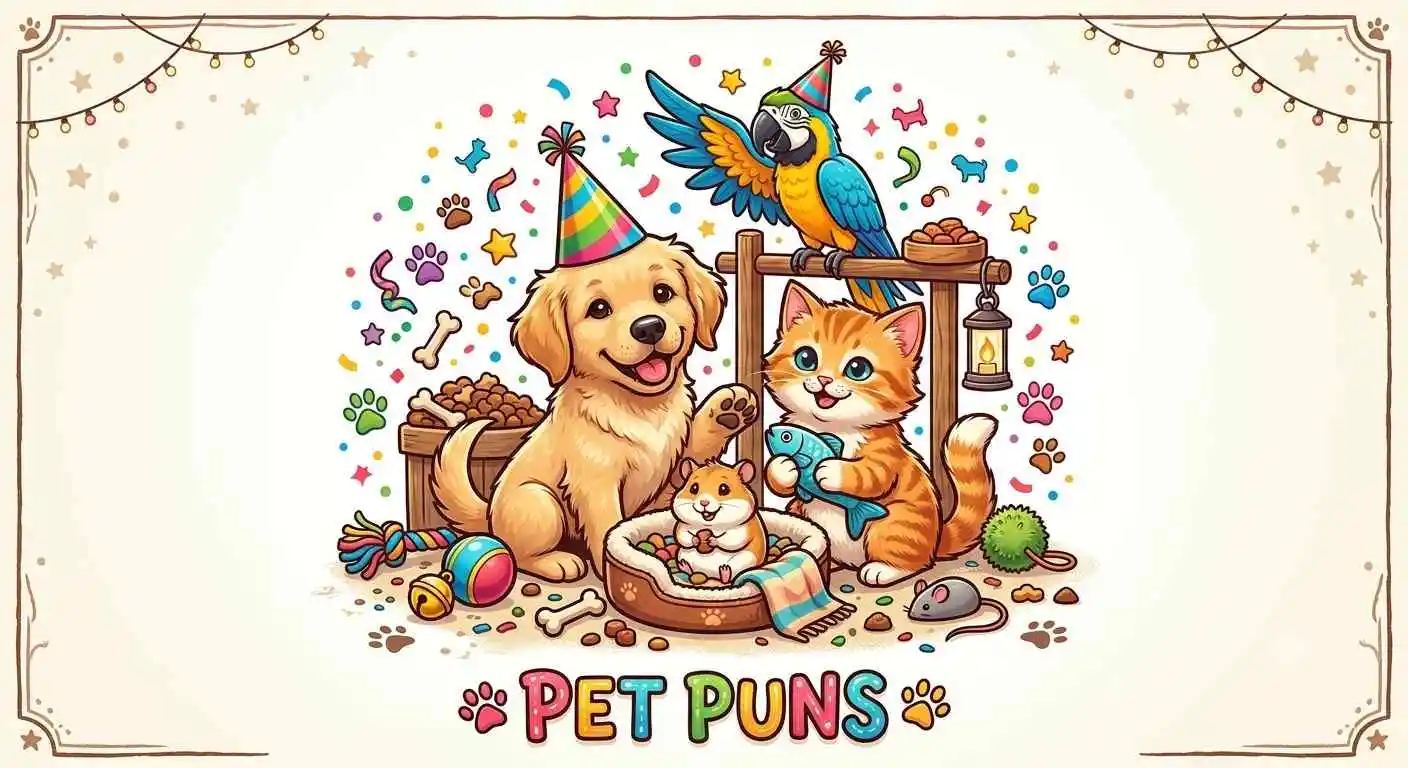 Cute pets making jokes