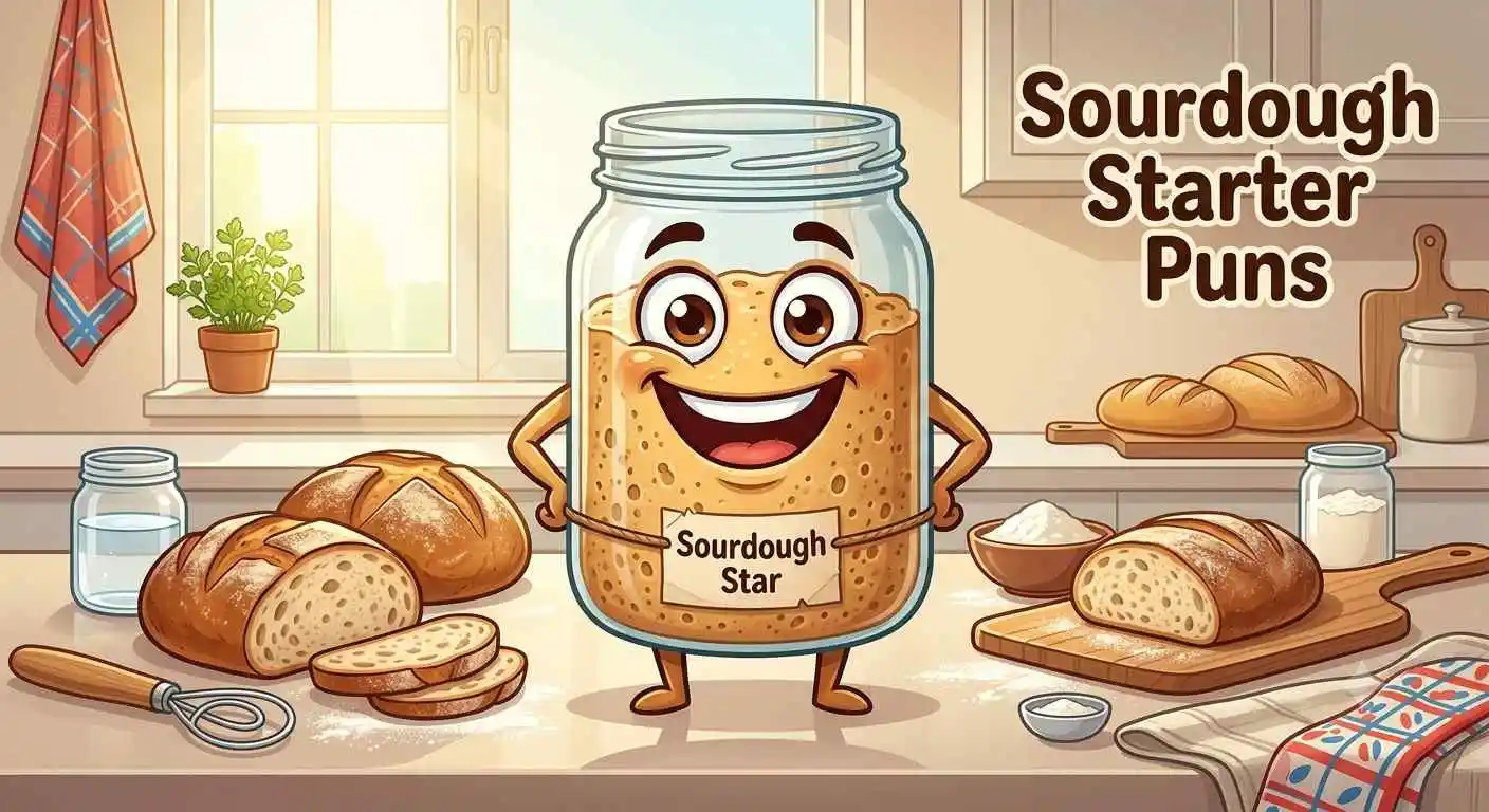 Happy sourdough starter baking bread.