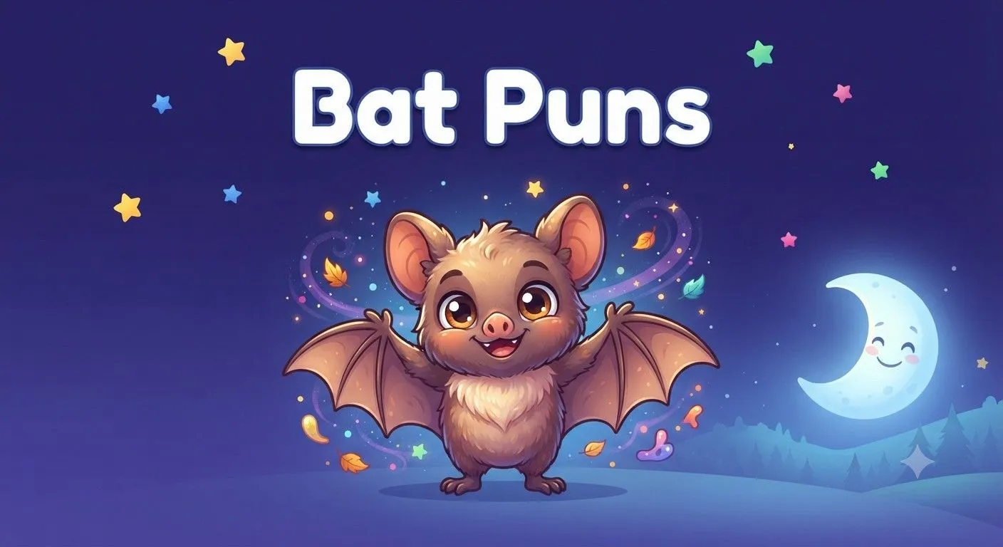 Funny bat with playful expression
