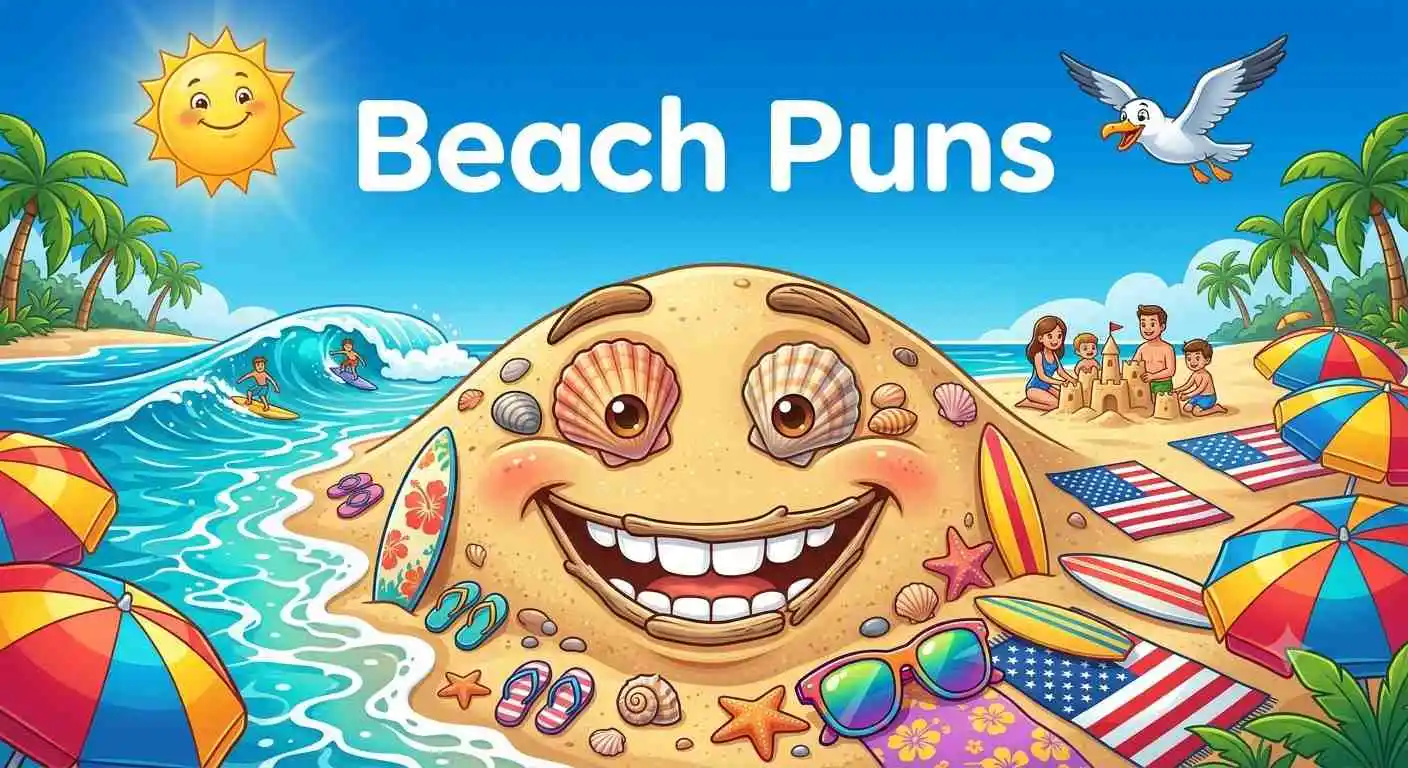 Happy beach scene
