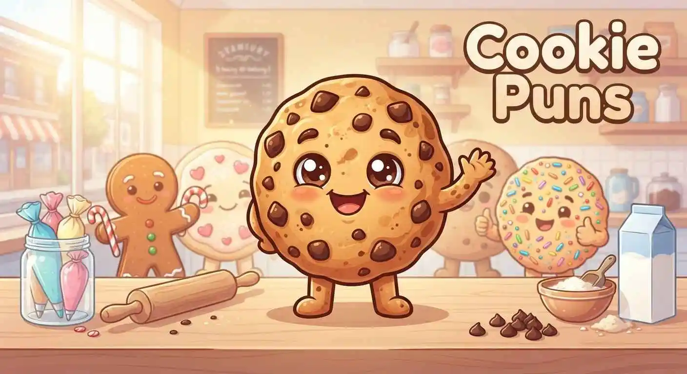 Funny smiling cookies together