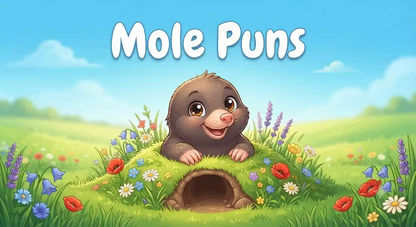 Cute mole with funny personality