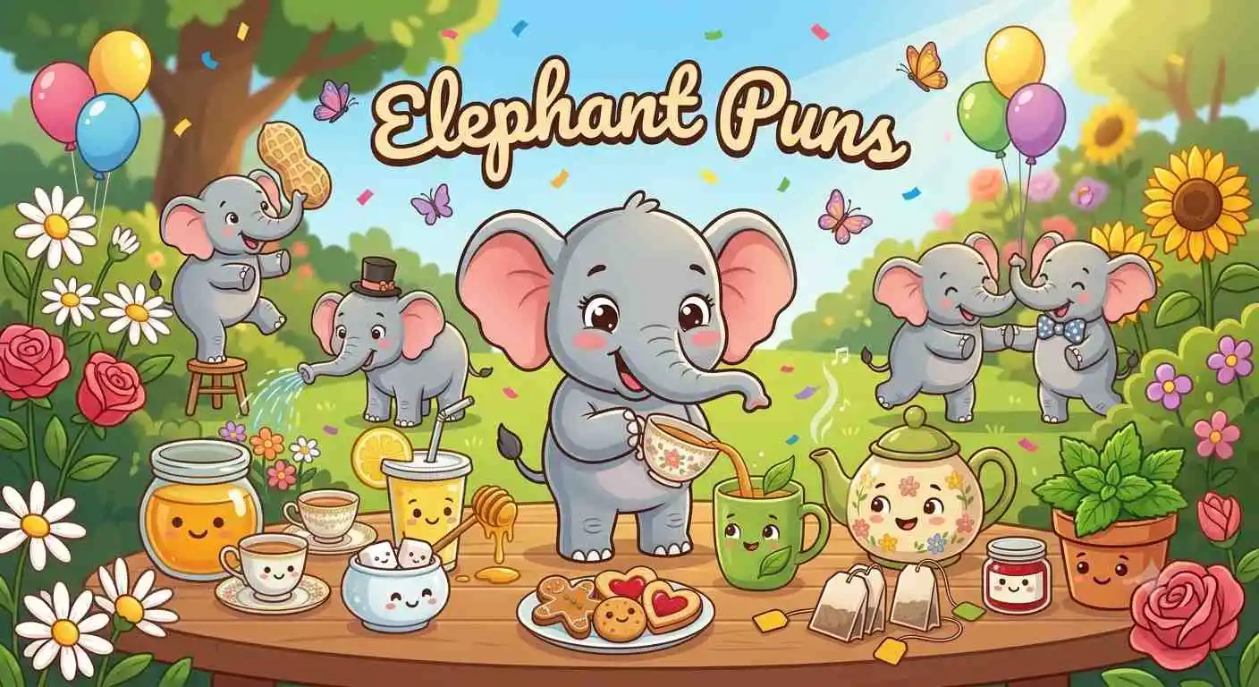 Cute elephants making jokes