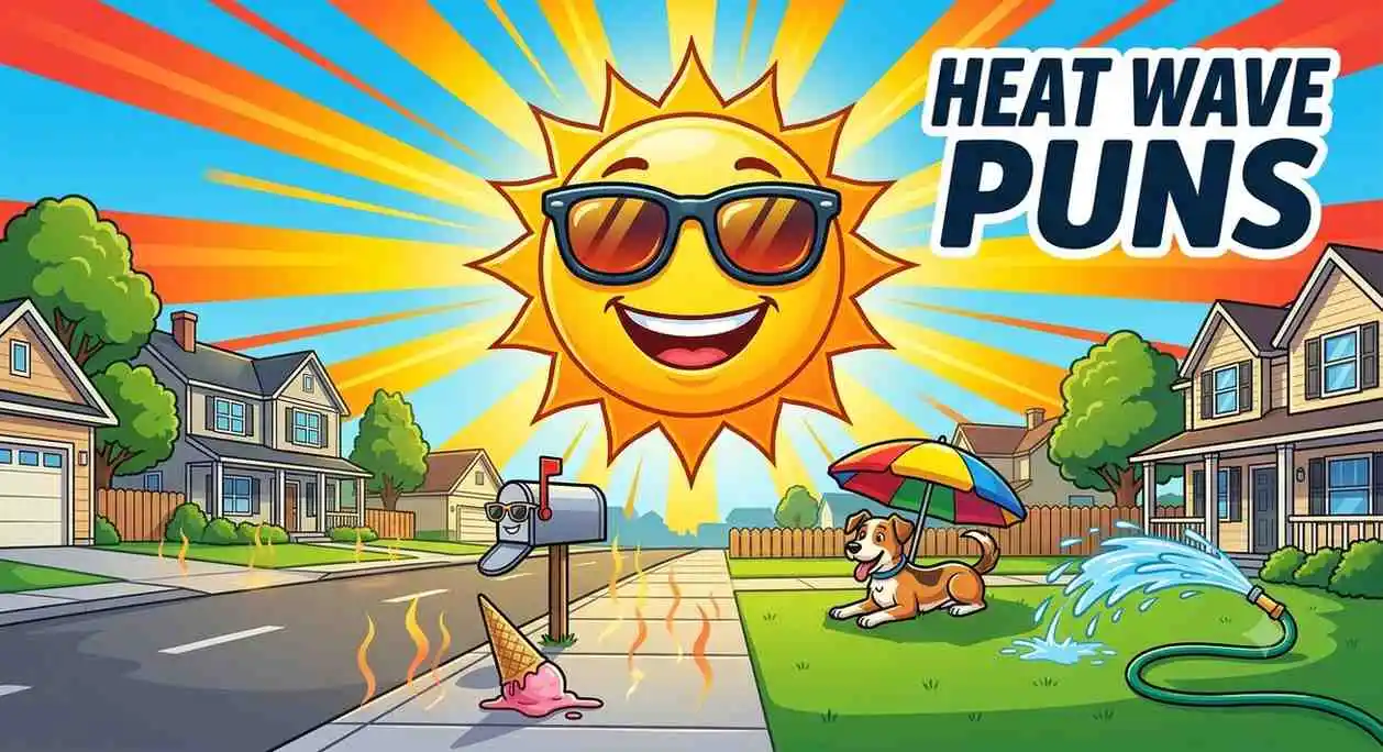 Funny sun melting city