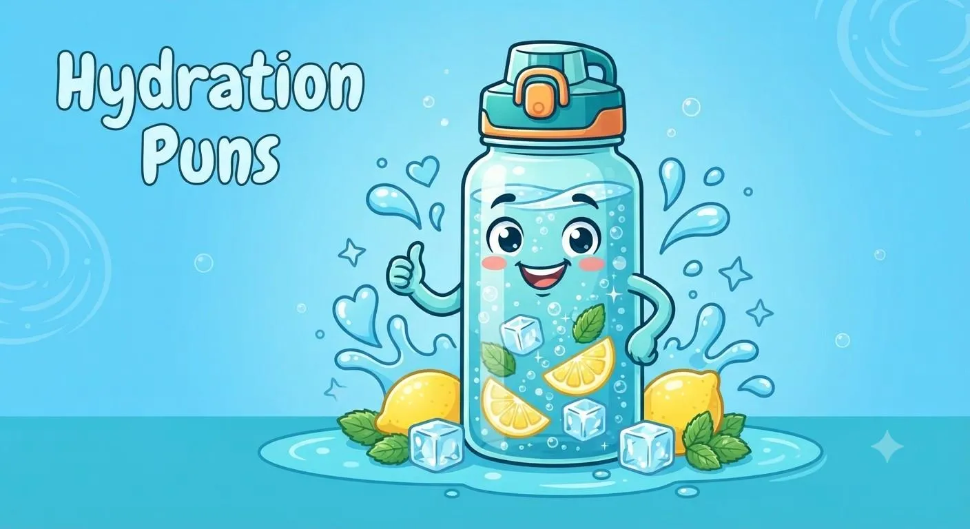 Happy water bottle smiling brightly