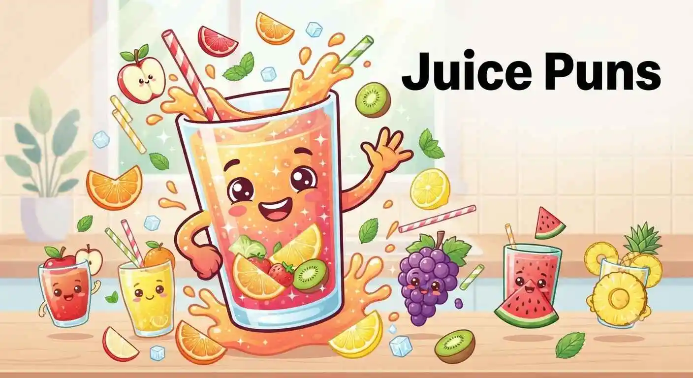 Funny juice characters
