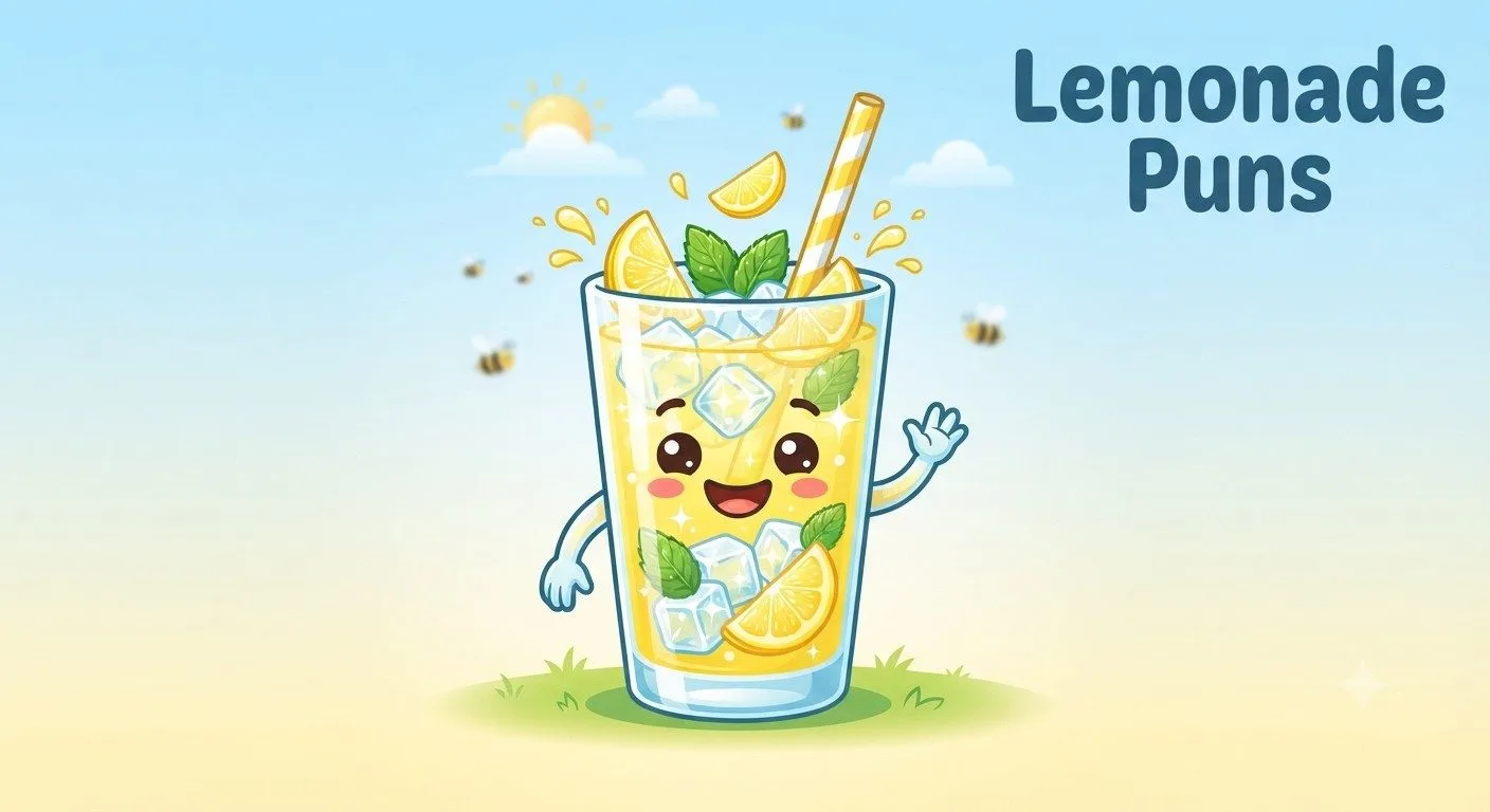 Happy lemonade smiling