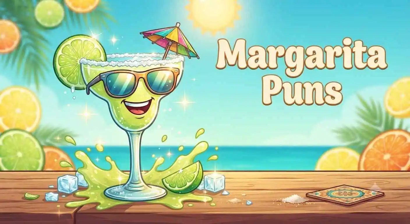 Funny smiling margarita glass