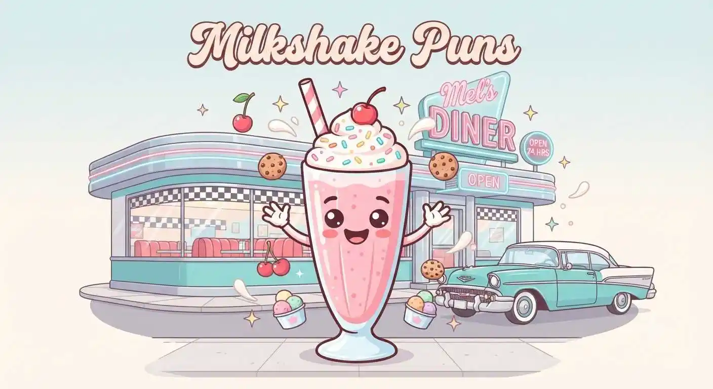 Funny smiling milkshake character
