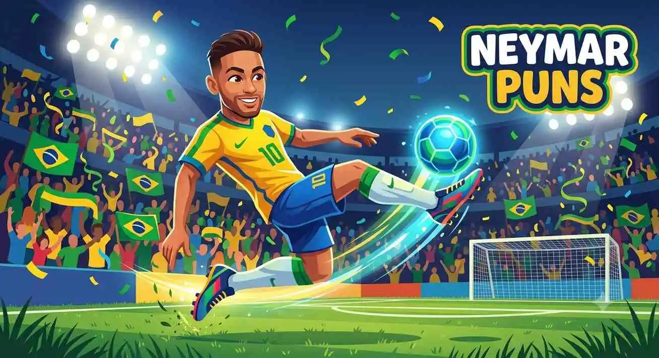 Neymar playing football happily