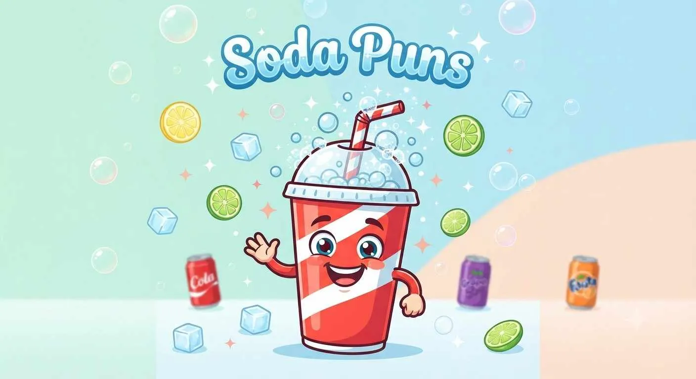 Funny soda mascot
