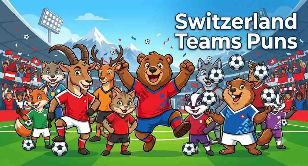 Swiss soccer team laughing