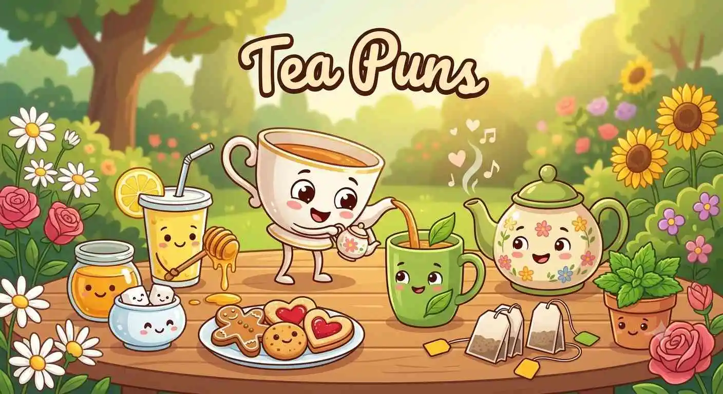 Funny tea cups laughing
