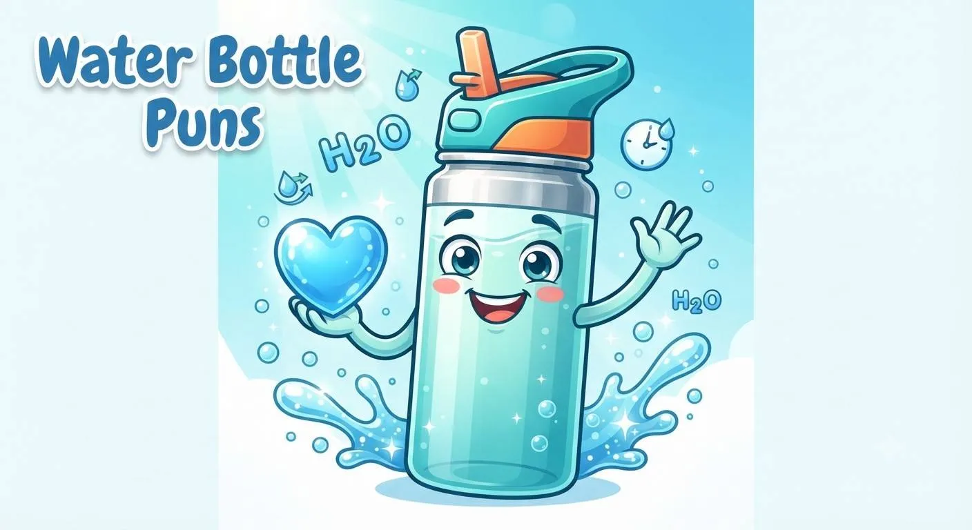 Funny smiling water bottle