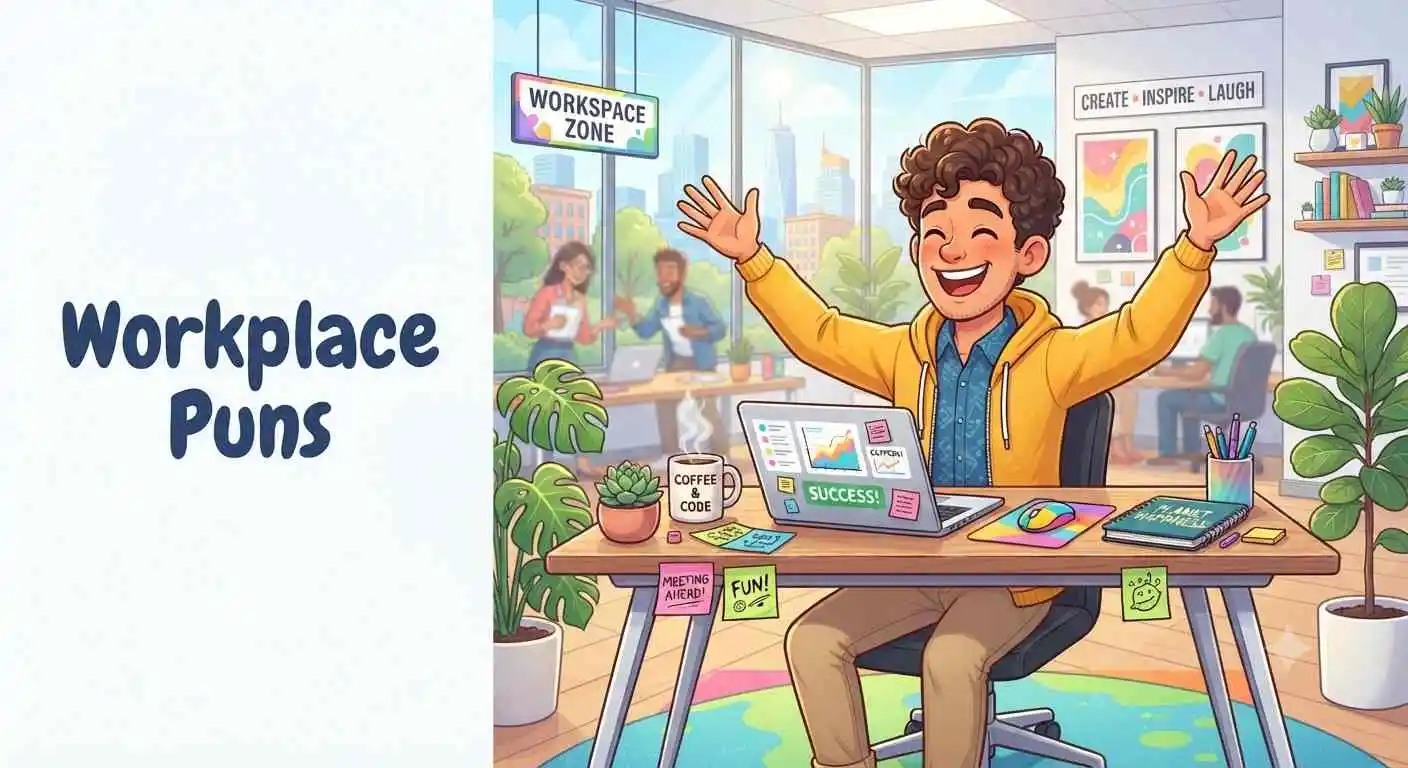 Funny office workplace scene
