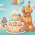 Cute animals birthday party