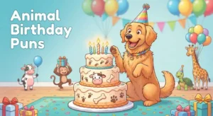 Cute animals birthday party