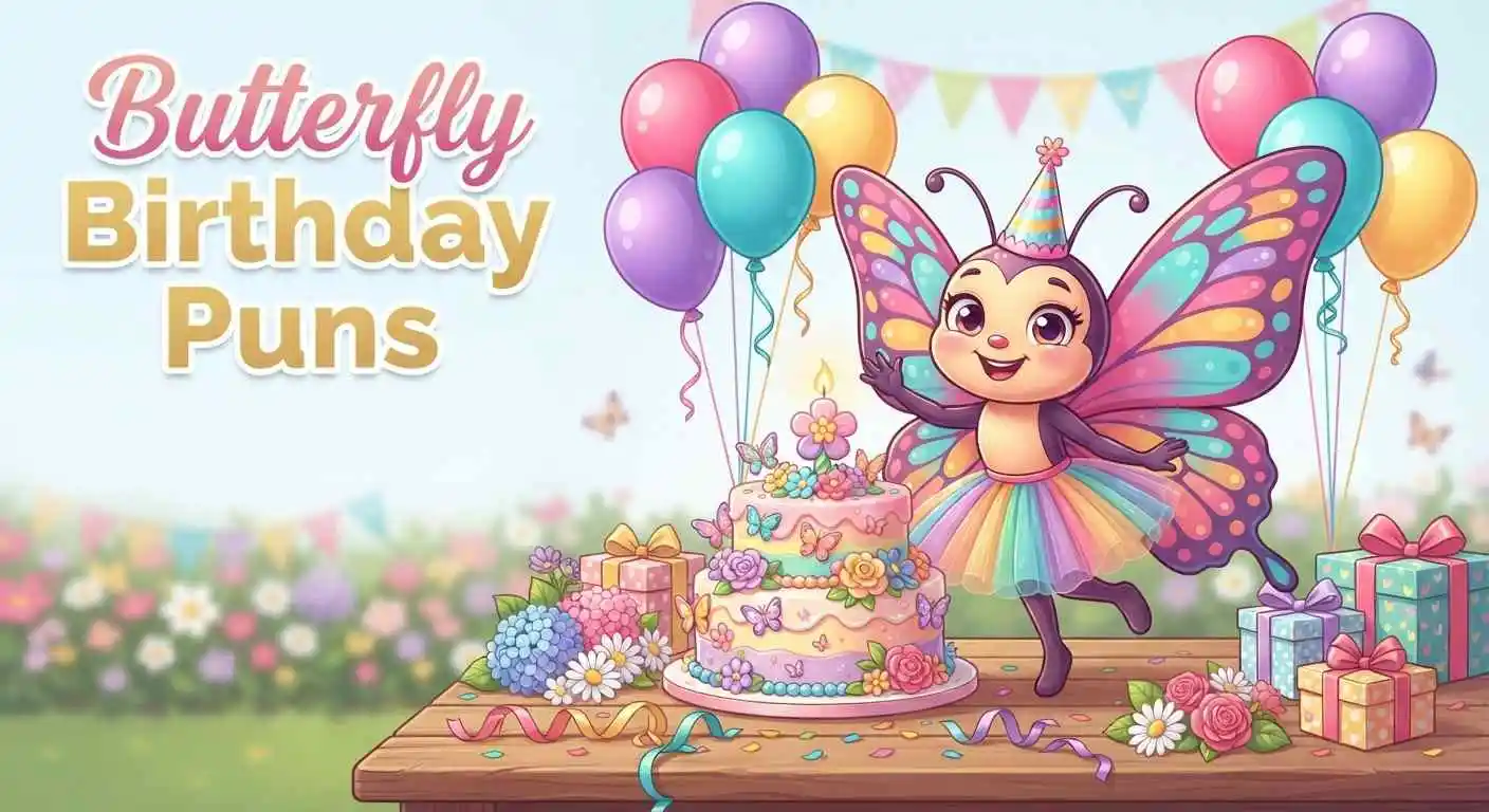 Colorful butterfly birthday celebration