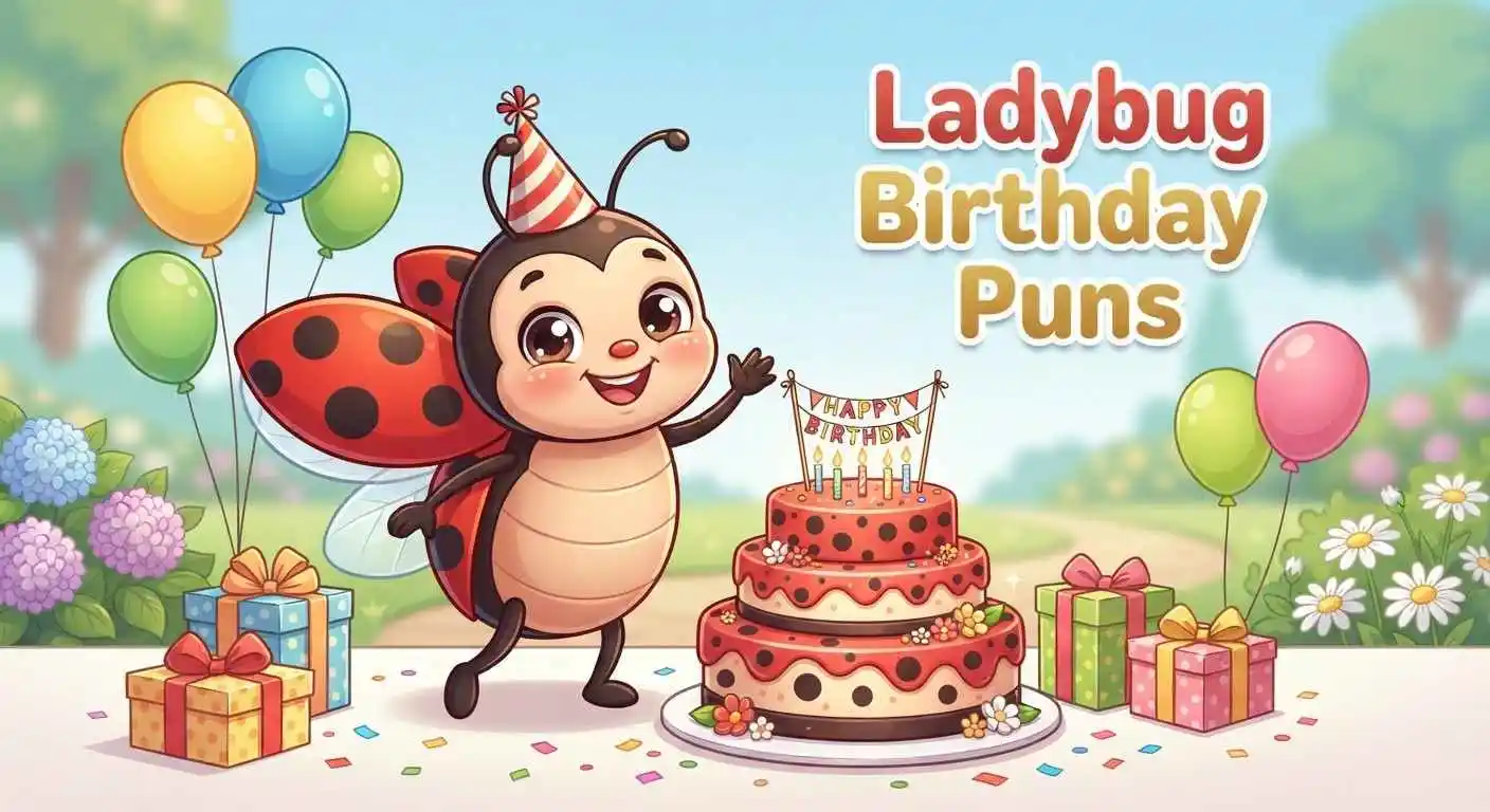 Cute ladybug birthday celebration