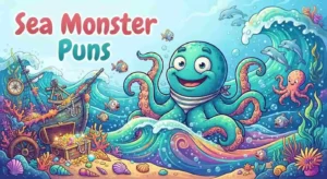 Funny sea monster underwater