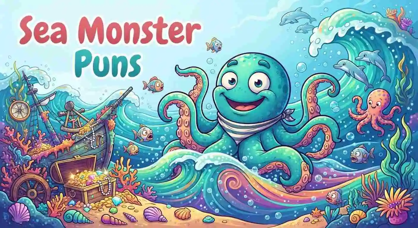 Funny sea monster underwater