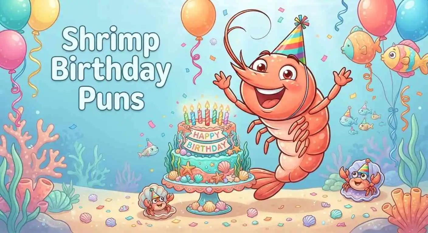 Funny shrimp birthday party
