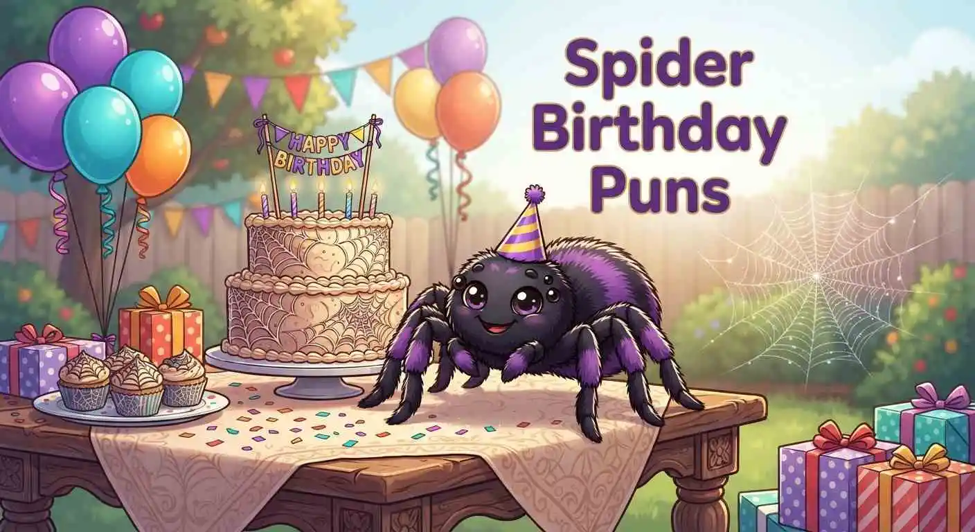 Cute spider birthday celebration