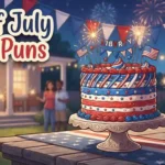Funny Fourth July cake celebration