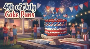 Funny Fourth July cake celebration